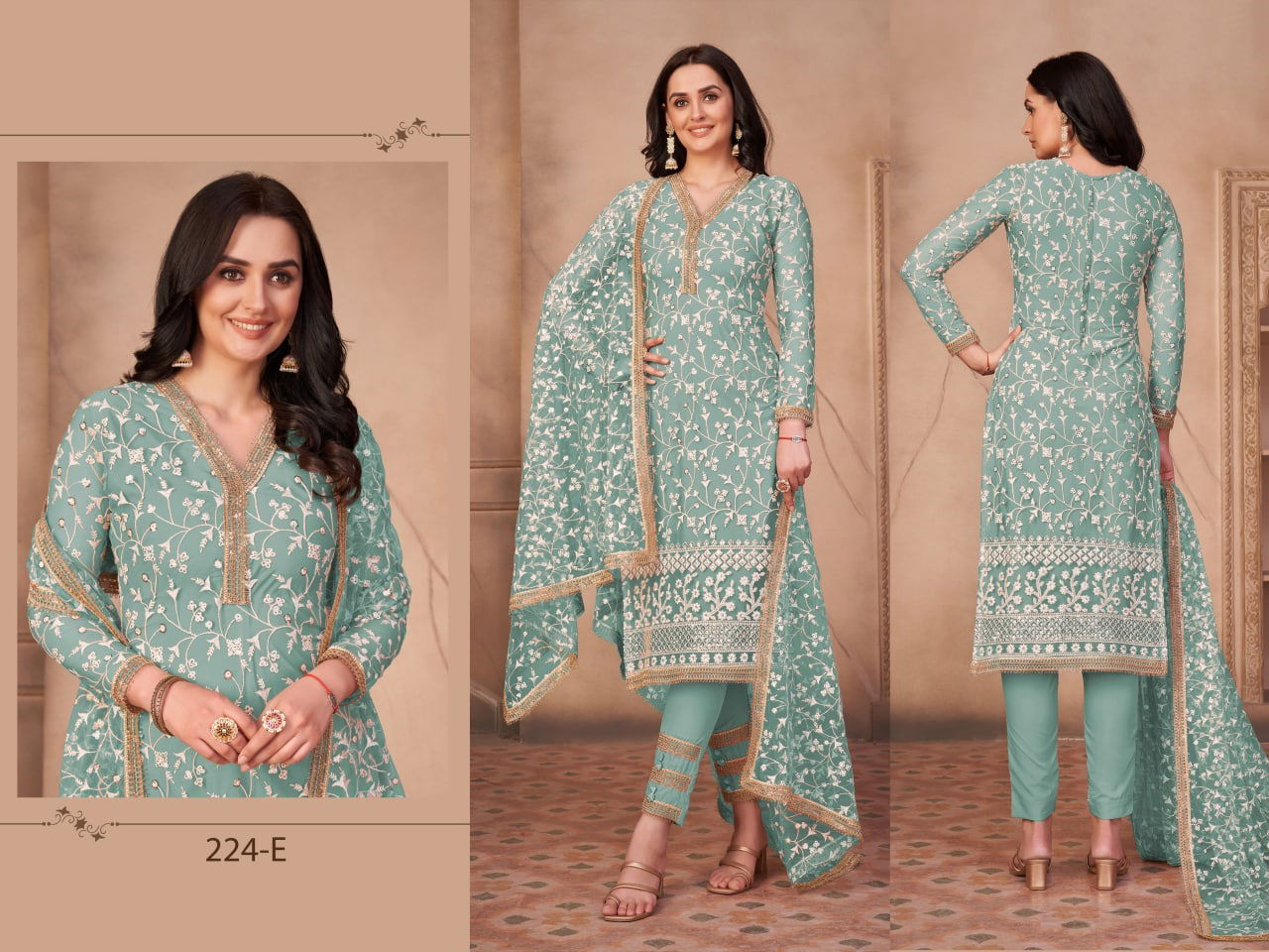 224 Master Color Designer Salwar Suits Catalog
